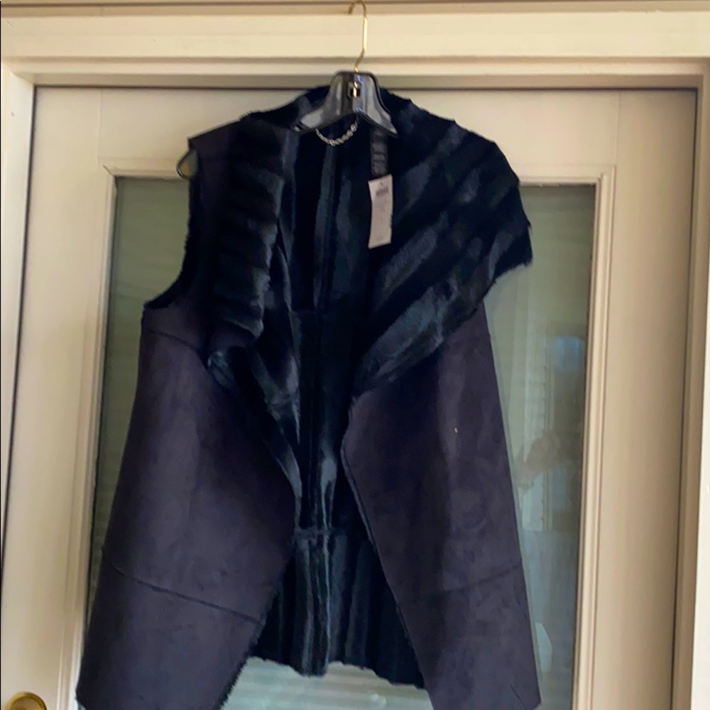 Reversible suede faux fur Chico’s vest